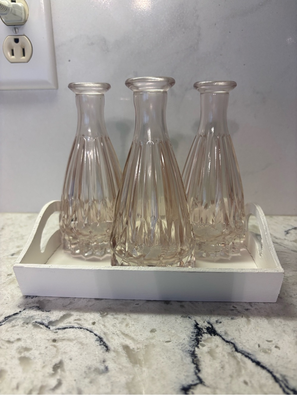 Cute Tray and Bud Vases